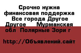 Срочно нужна финансовая поддержка! - Все города Другое » Другое   . Мурманская обл.,Полярные Зори г.